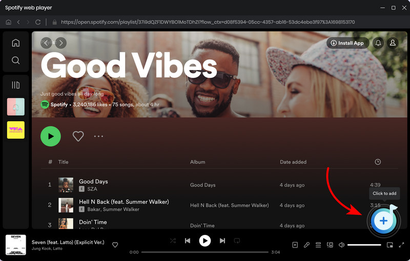 Add Spotify Playlist to AudiCable