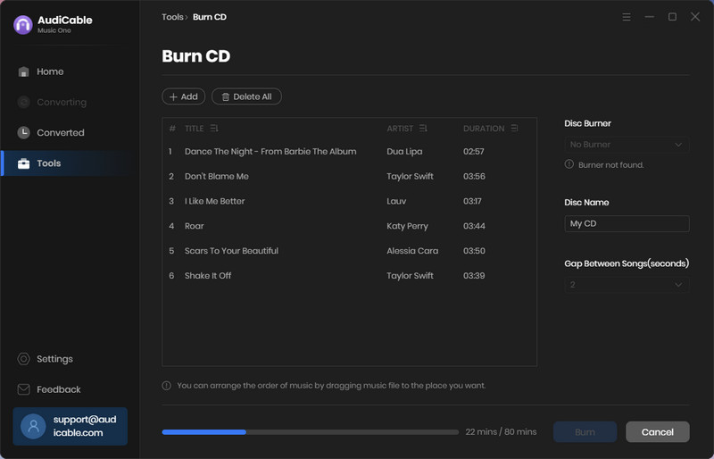 Amazon Music to CD Converter
