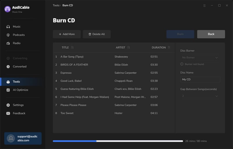 Amazon Music to CD Converter