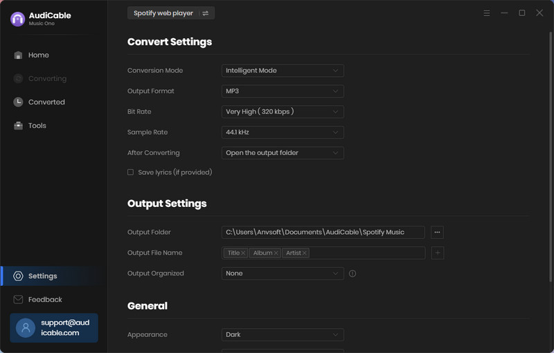 Choose Output Parameters