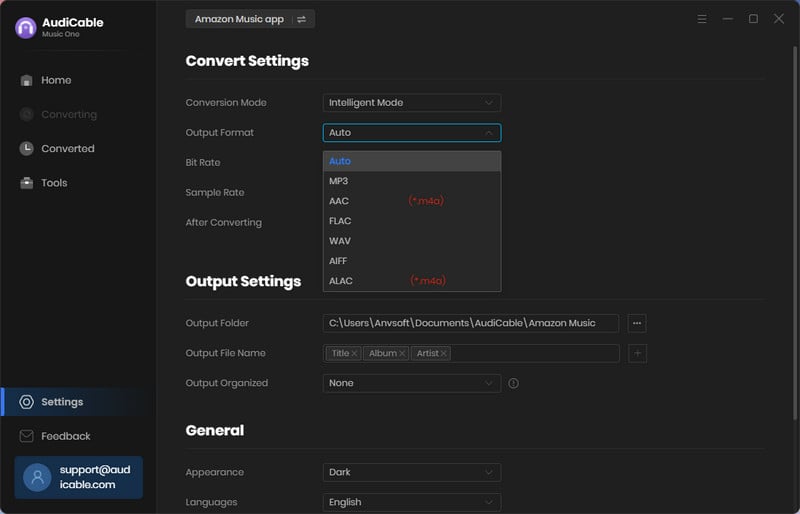 Choose Output Parameters