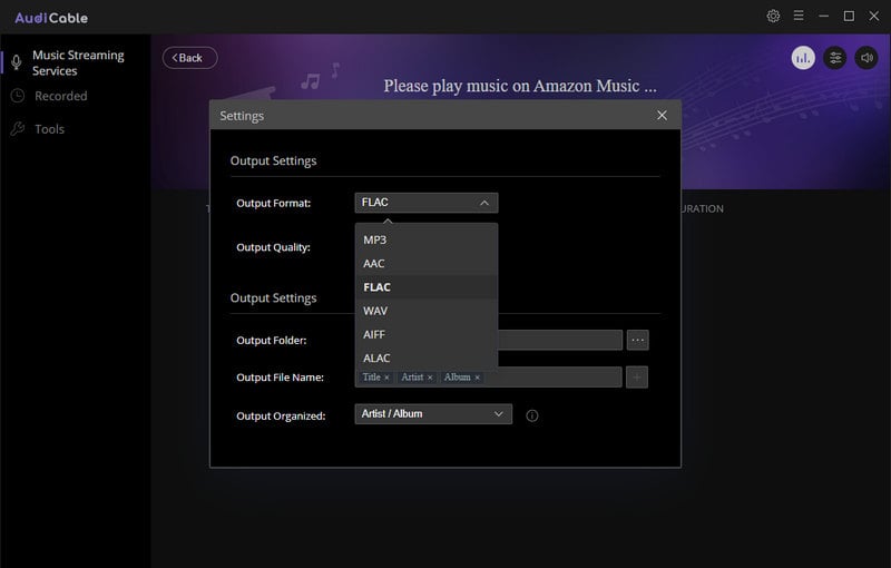 save amazon music to flac