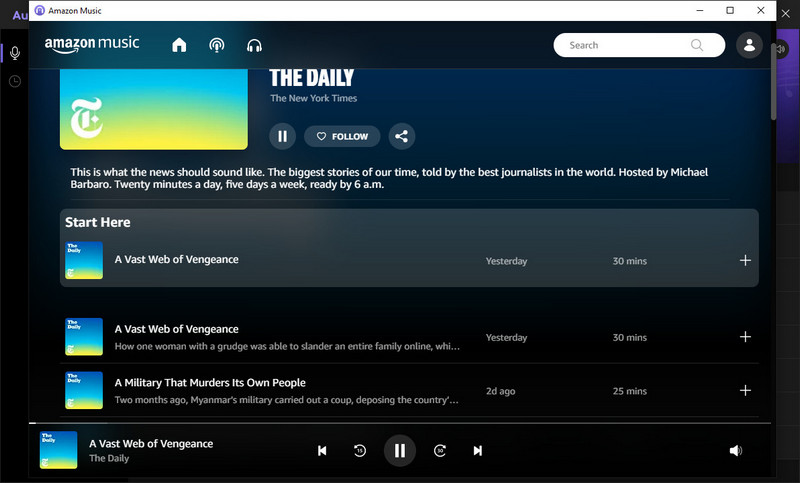 download podcasts on amazon music