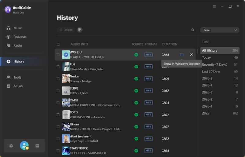 Get Downloaded MP3 Files