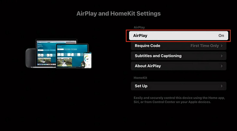 Turn on Airplay on Roku