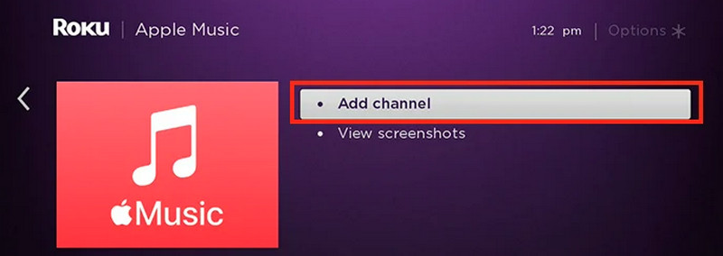 Download Apple Music Channel on Roku