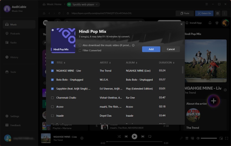 Add Hindi Playlist
