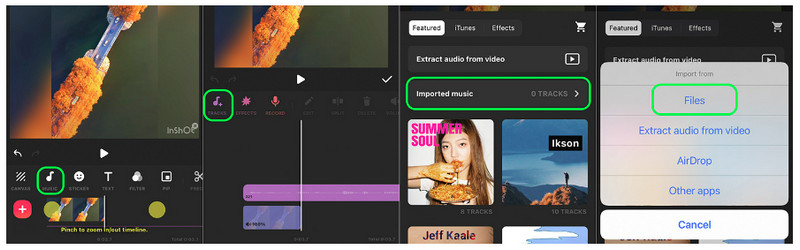 Add Spotify Downloads to InShot