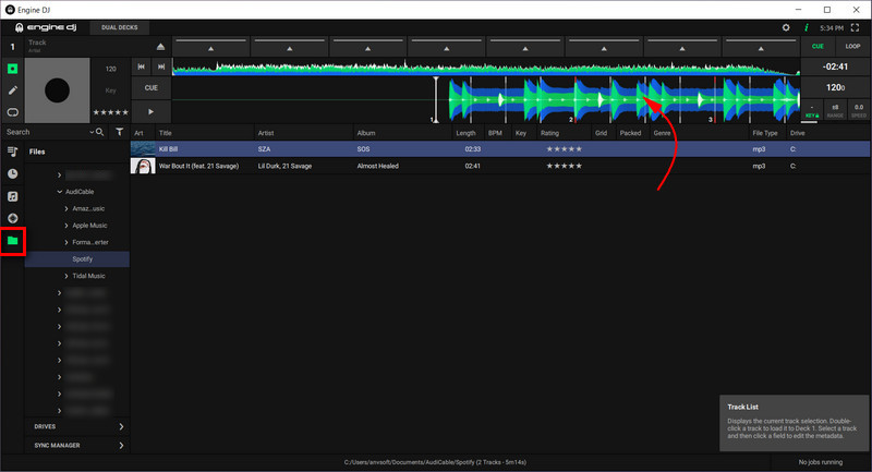 Add Spotify Tracks to Engine DJ