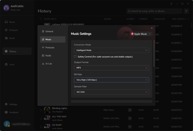 Cutomize Output Settings