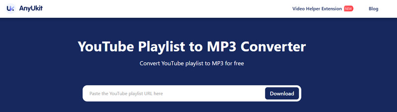 AnyUkit YouTube Playlist to MP3