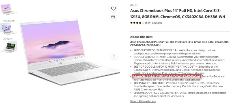 Redeem ASUS YouTube Premium