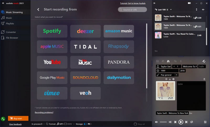 audials music recorder