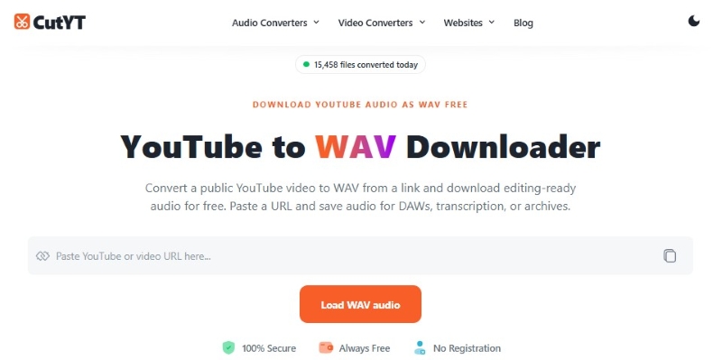 CutYT YouTube to WAV Converter