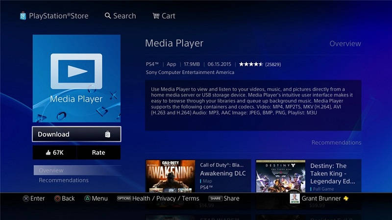 download media player on ps5