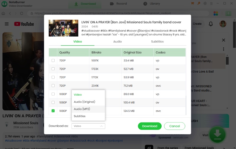 Download YouTube Videos as Audios