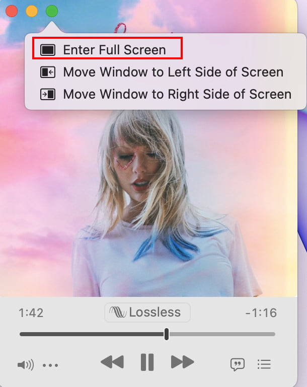 Show Lyrics in Full Screen