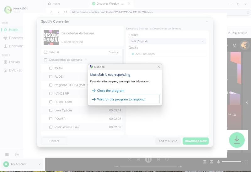 MusicFab Fail to Parse Playlist