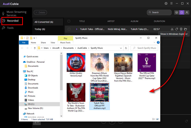 Check Downloaded World Cup Songs