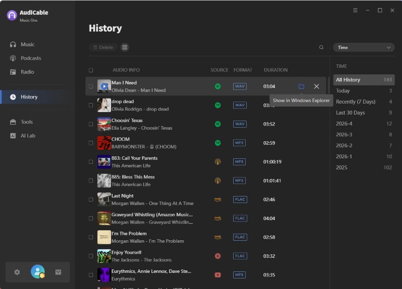 Locate the Downloaded Spotify Songs