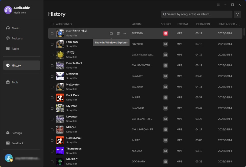 Find Apple Music MP3 Dewonloaded Tracks