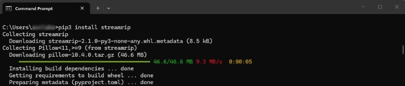 Streamrip Installed