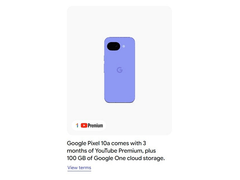 Get YouTube Premium via Pixel 10a