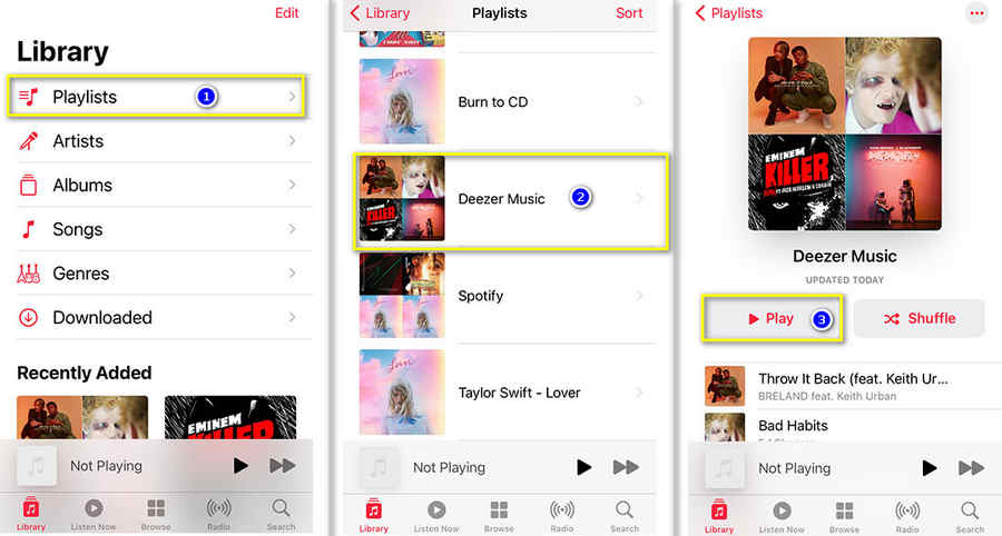 play Deezer Music offline on iphone