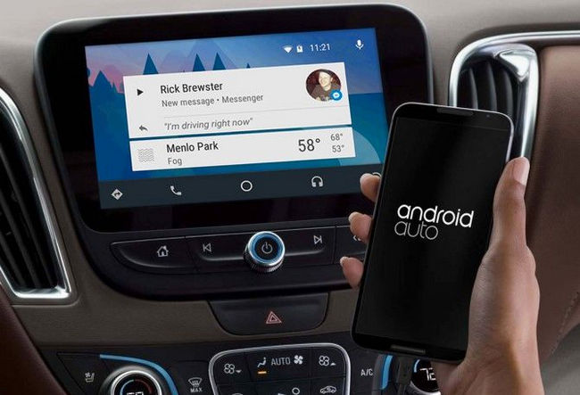 play streaming music in the car via android auto