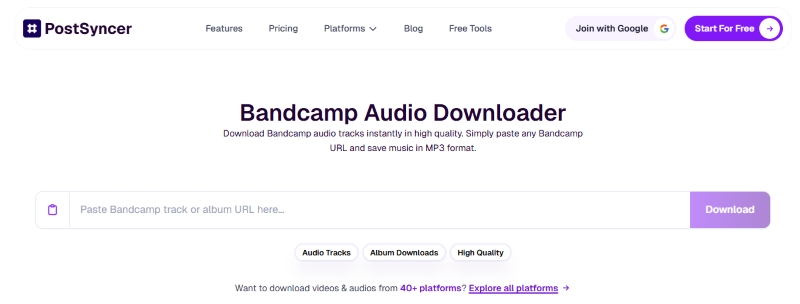Postsyner Bandcamp Downloader Online