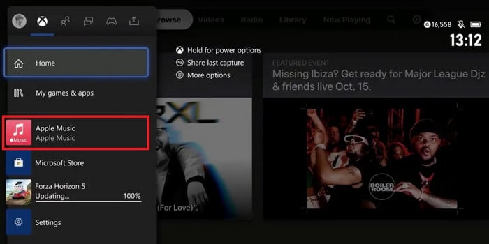 Start Apple Music on Xbox