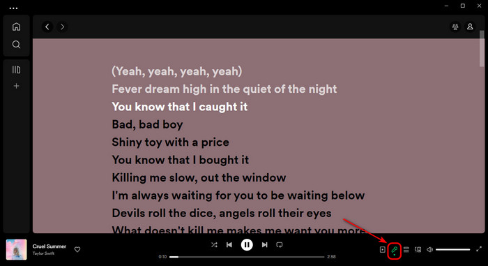 Show Spotify Lyrics on Computer