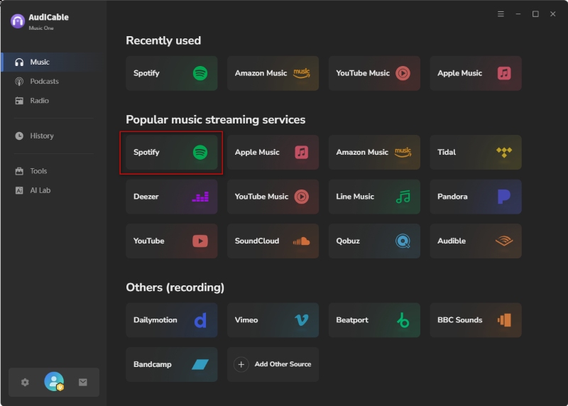 Choose Spotify Platform