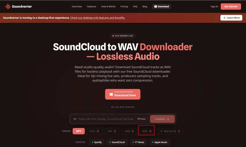 Soundverter SoundCloud to WAV Converter