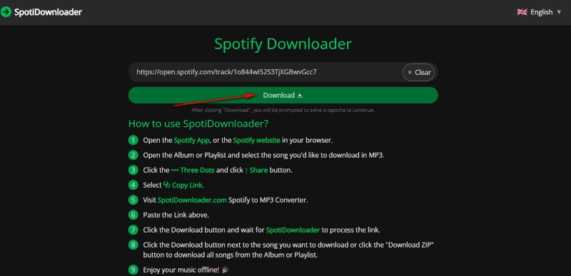 Download Spotify Songs with Spotidownloader