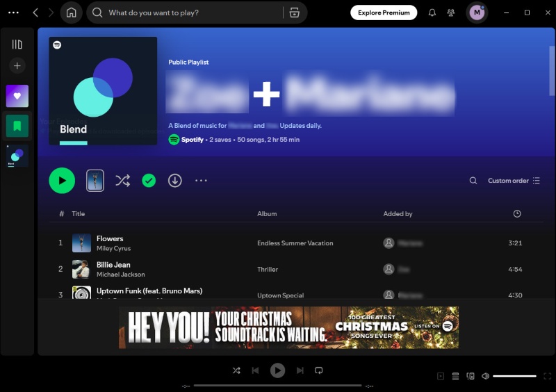 Spotify Blend with A Custom Cover