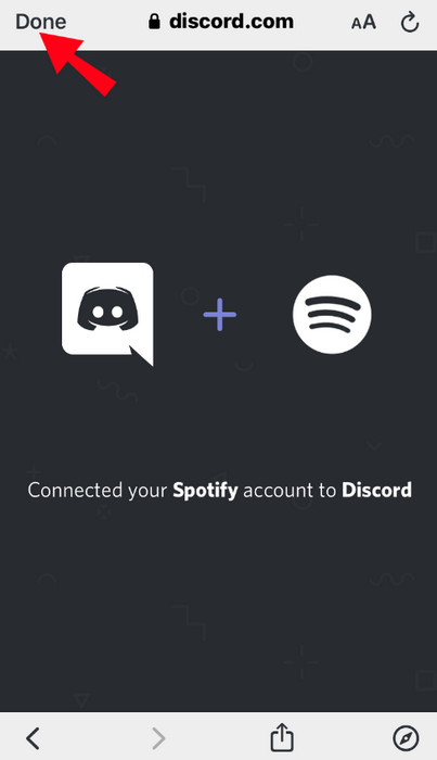 Set up Spotify on Discord Mobile
