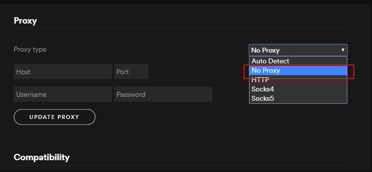 Unblock Spotify with Proxy Settings