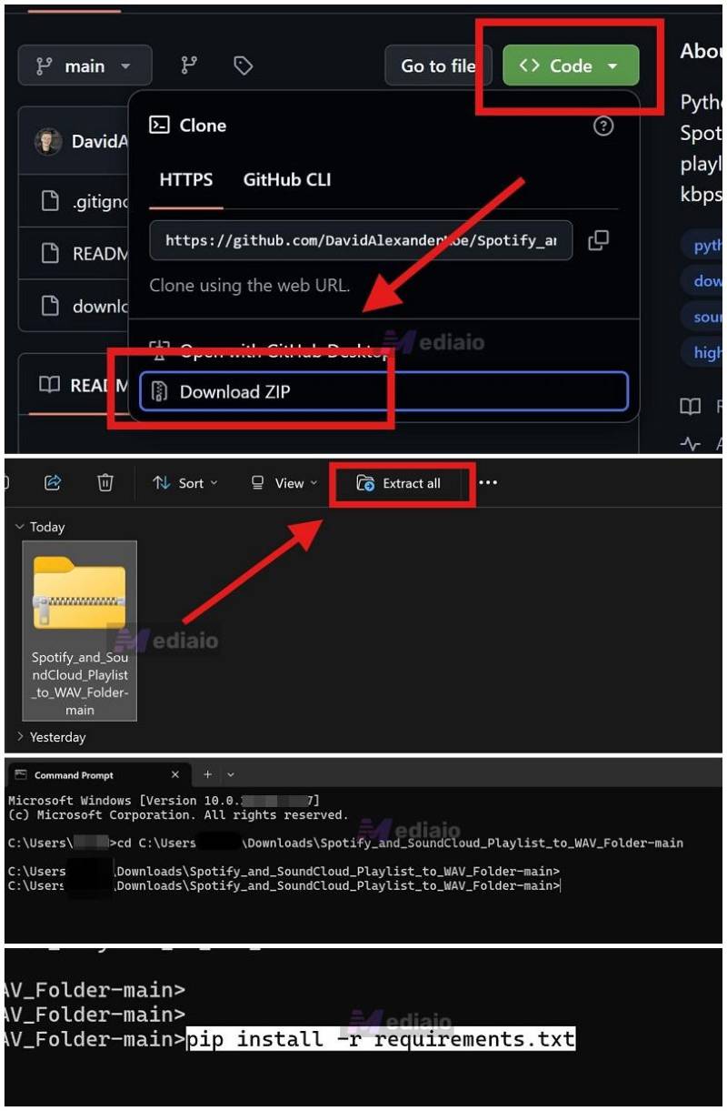 Convert Spotify Playlist to WAV Folder