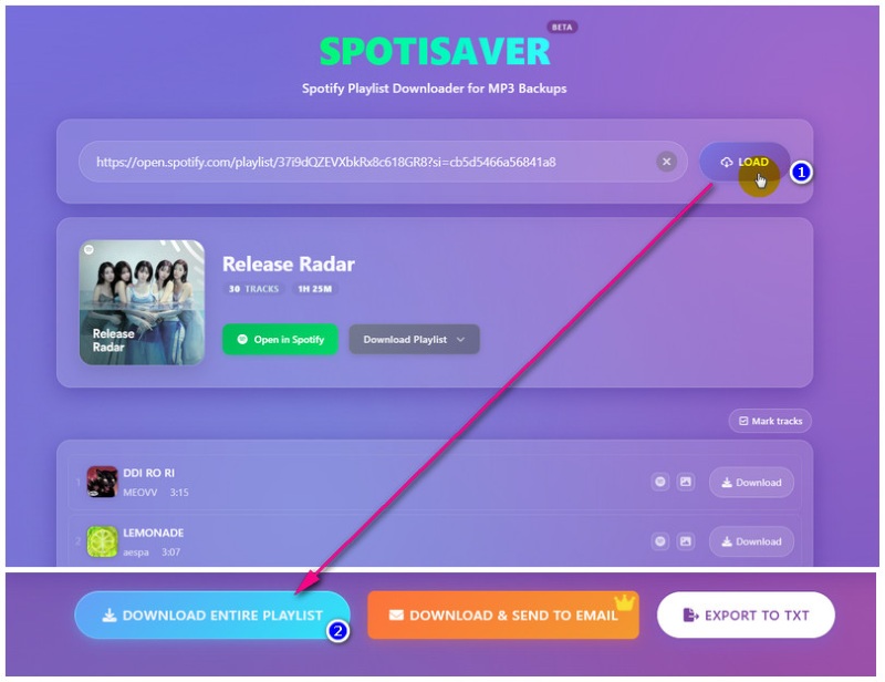 Download Spotify Playlists with SpotiSaver