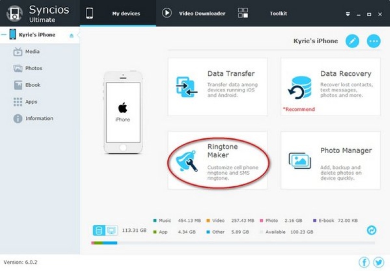 Open the Ringtone Maker Tool