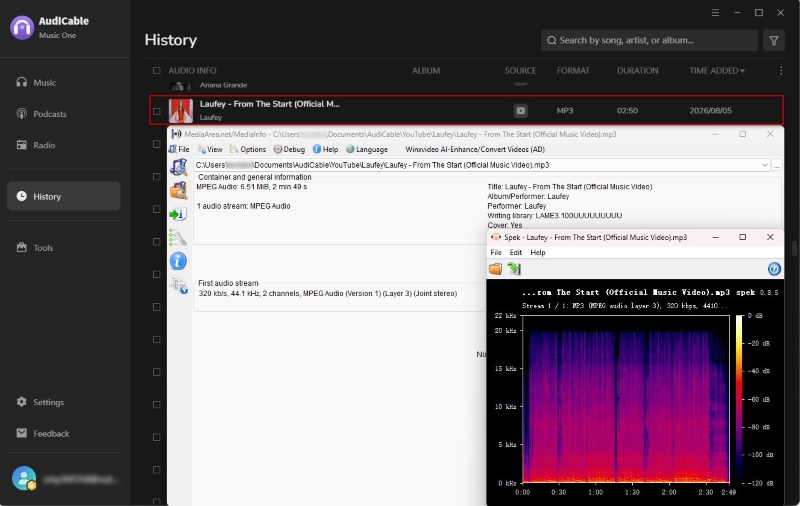 Check Downloaded YouTube Audio Quality