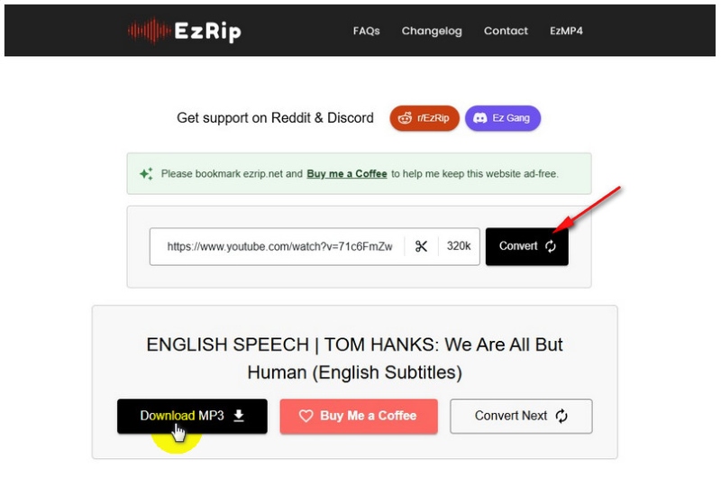 Download Youtube to MP3 with EzMP3