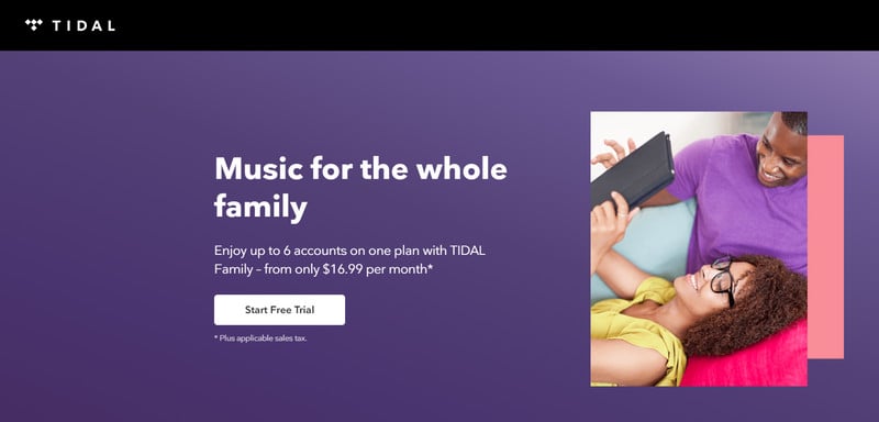 Use Tidal Family Plan