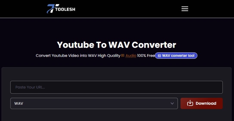 Toolesh YouTube to WAV Converter