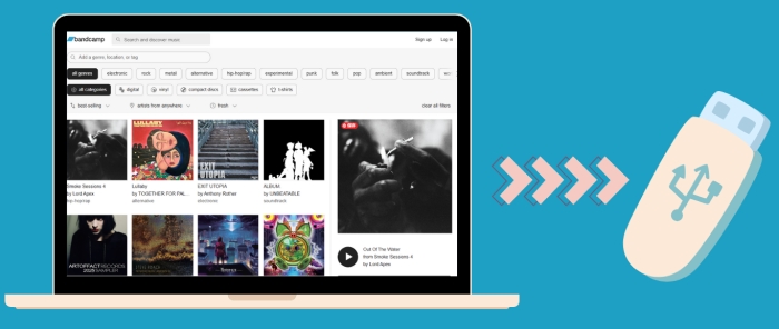 Download Bandcamp Music to USB