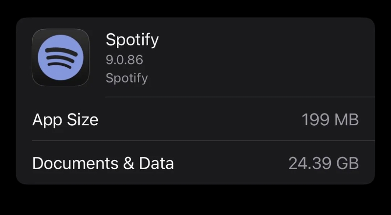 Spotify App Taking Too Much Storage