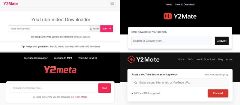 Y2Mate Multiple Sites