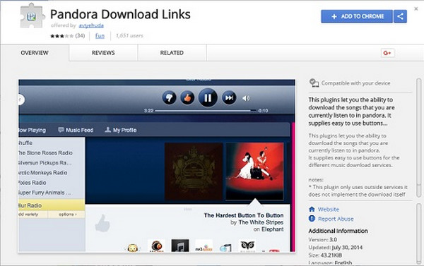 Use Pandora Extension