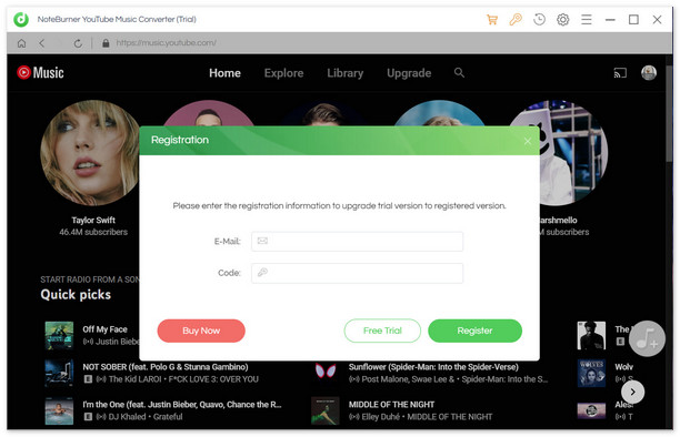 main interface
